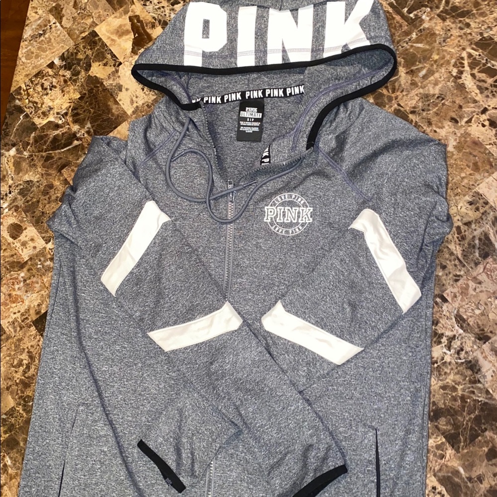 PINK Ultimate full zip hoodie, size small